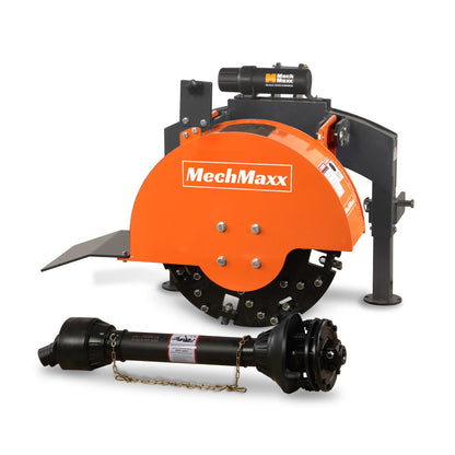 3-Point PTO Stump Grinder with 34 Carbide Teeth (PTO Shaft Included with Slip Clutch), for 15-45HP Tractor, SG24